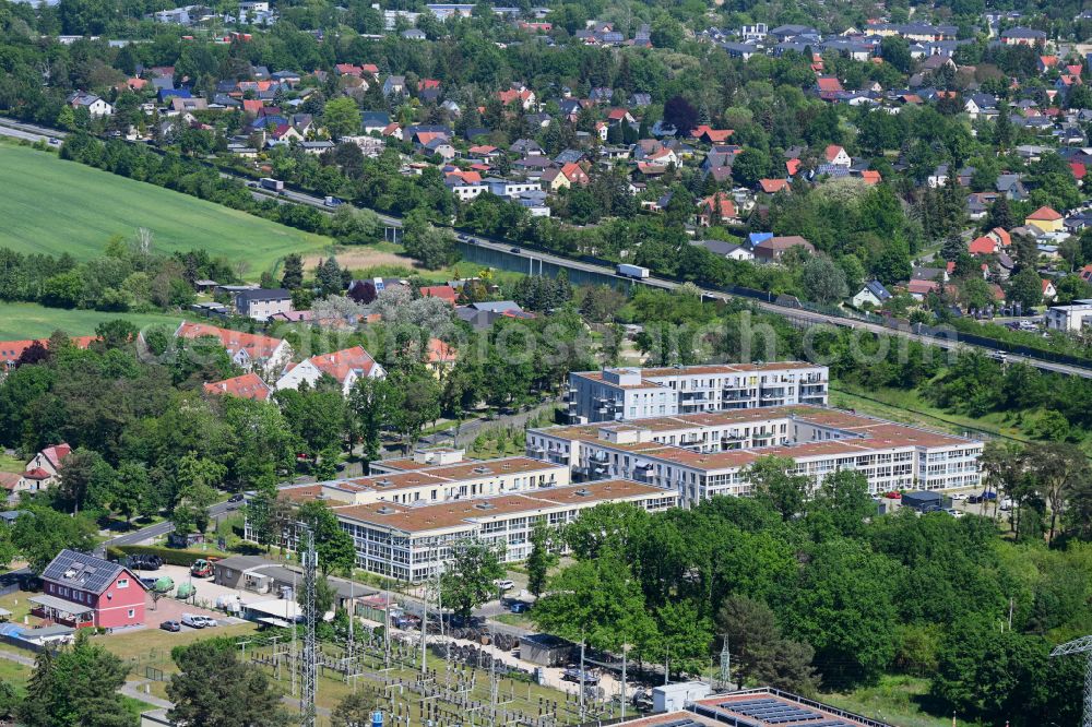 Aerial photograph Bernau - Multi-family residential complex Waldquartier Friedenstal-Bernau on Zepernicker Chaussee corner Lenastrasse on street Aldanstrasse in Bernau in the state Brandenburg, Germany