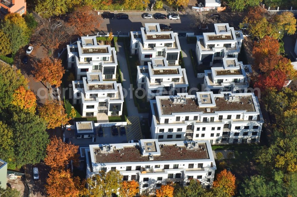 Aerial photograph Berlin - Multi-family residential complex Tharauer Allee - Angerburger Allee in the district of Charlottenburg in Berlin