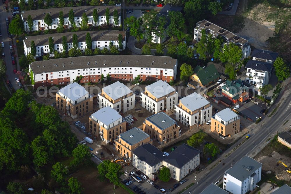 Aerial image Teltow - Multi-family residential complex Wohnanlage Striewitzweg in Teltow in the state Brandenburg, Germany