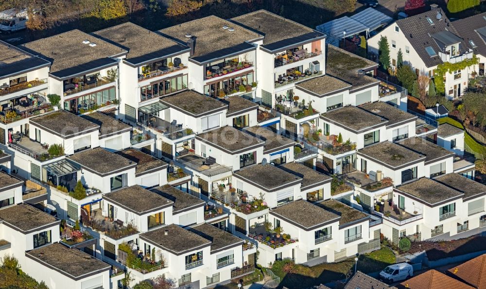 Aerial image Herdecke - Multi-family residential complex in residential Ufer-Viertel former Westfalia- Gelaende in the district Westende in Herdecke in the state North Rhine-Westphalia