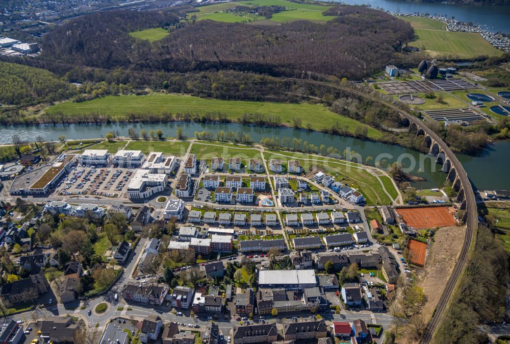 Aerial photograph Herdecke - Multi-family residential complex in residential Ufer-Viertel former Westfalia- Gelaende in the district Westende in Herdecke in the state North Rhine-Westphalia