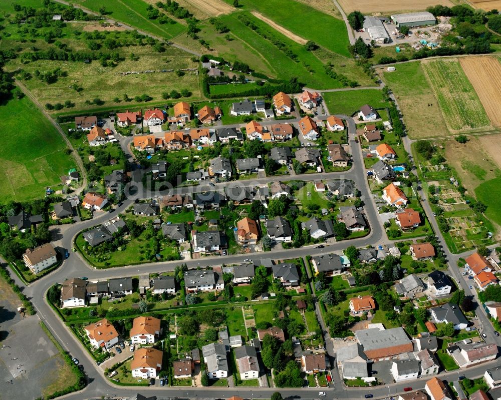 Aerial photograph Beuern - Residential area of a multi-family house settlement in Beuern in the state Hesse, Germany