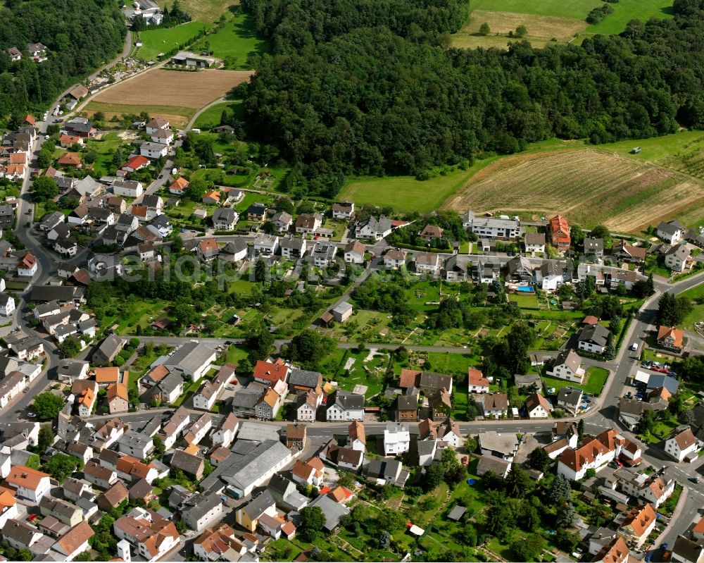 Beuern from above - Residential area of a multi-family house settlement in Beuern in the state Hesse, Germany