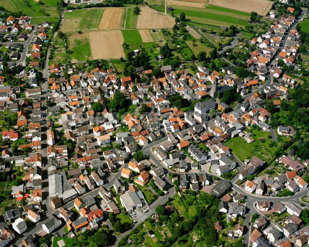 Beuern from the bird's eye view: Residential area of a multi-family house settlement in Beuern in the state Hesse, Germany