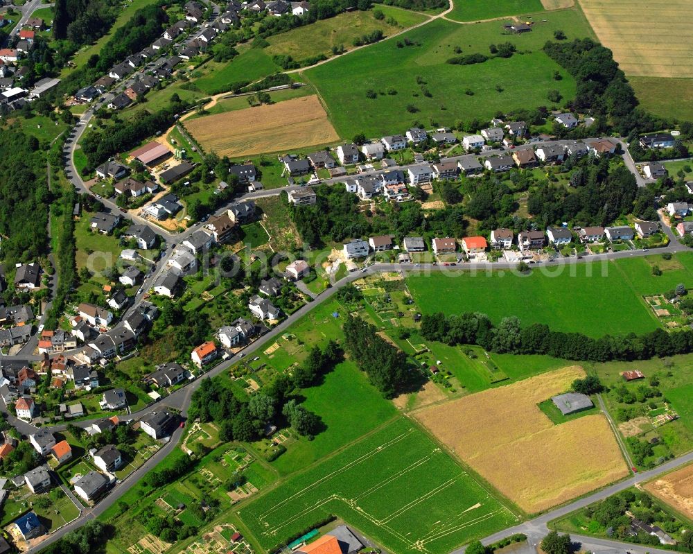 Eisenbach from above - Residential area of a multi-family house settlement in Eisenbach in the state Hesse, Germany