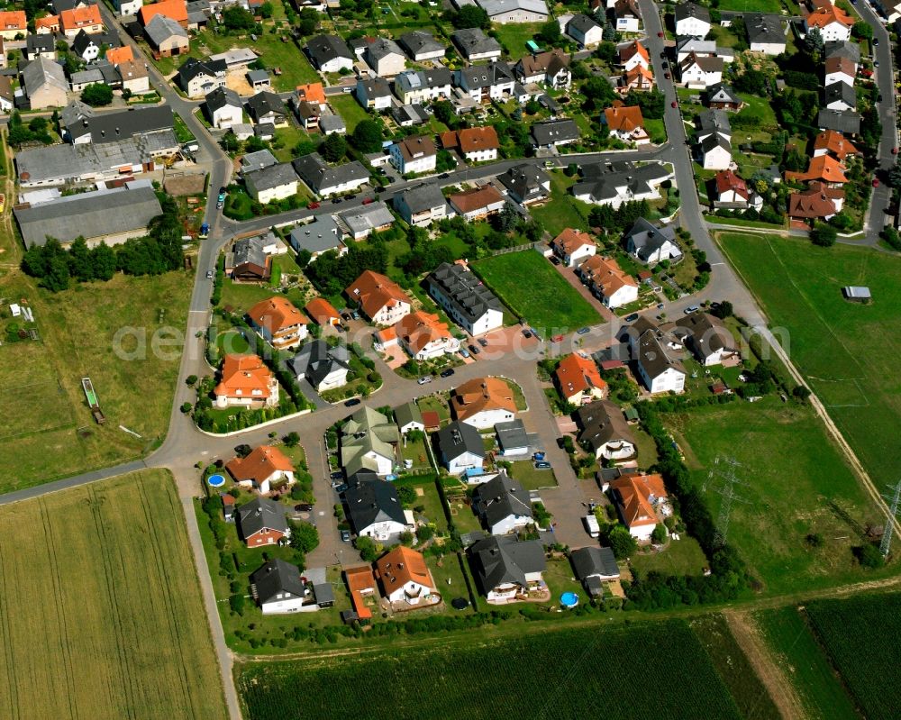 Aerial image Eisenbach - Residential area of a multi-family house settlement in Eisenbach in the state Hesse, Germany