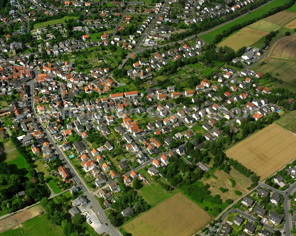 Aerial photograph Erbach - Residential area of a multi-family house settlement in Erbach Odenwaldkreis in the state Hesse, Germany