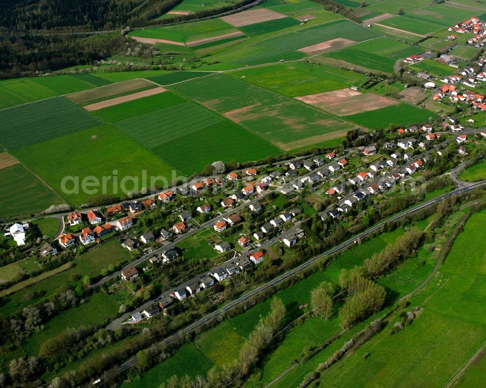 Aerial photograph Friedewald - Residential area of a multi-family house settlement in Friedewald in the state Hesse, Germany