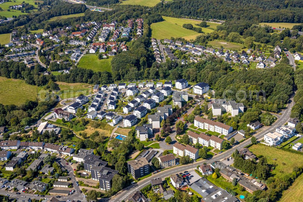 Aerial image Gevelsberg - Residential area of a multi-family house settlement on street Doernerbusch in Gevelsberg at Ruhrgebiet in the state North Rhine-Westphalia, Germany