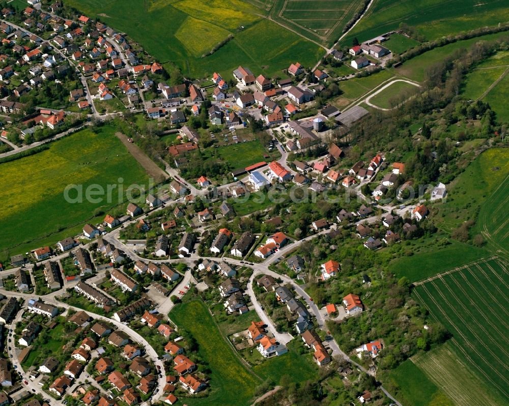 Aerial image Hennenbach - Residential area of a multi-family house settlement in Hennenbach in the state Bavaria, Germany