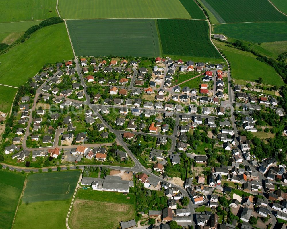 Heringen from the bird's eye view: Residential area of a multi-family house settlement in Heringen in the state Hesse, Germany