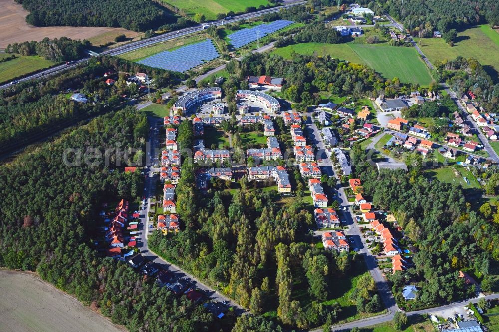 Aerial photograph Schipkau - Residential area of a multi-family house settlement Kiefernallee - Buchenstrasse in the district Klettwitz in Schipkau in the state Brandenburg, Germany