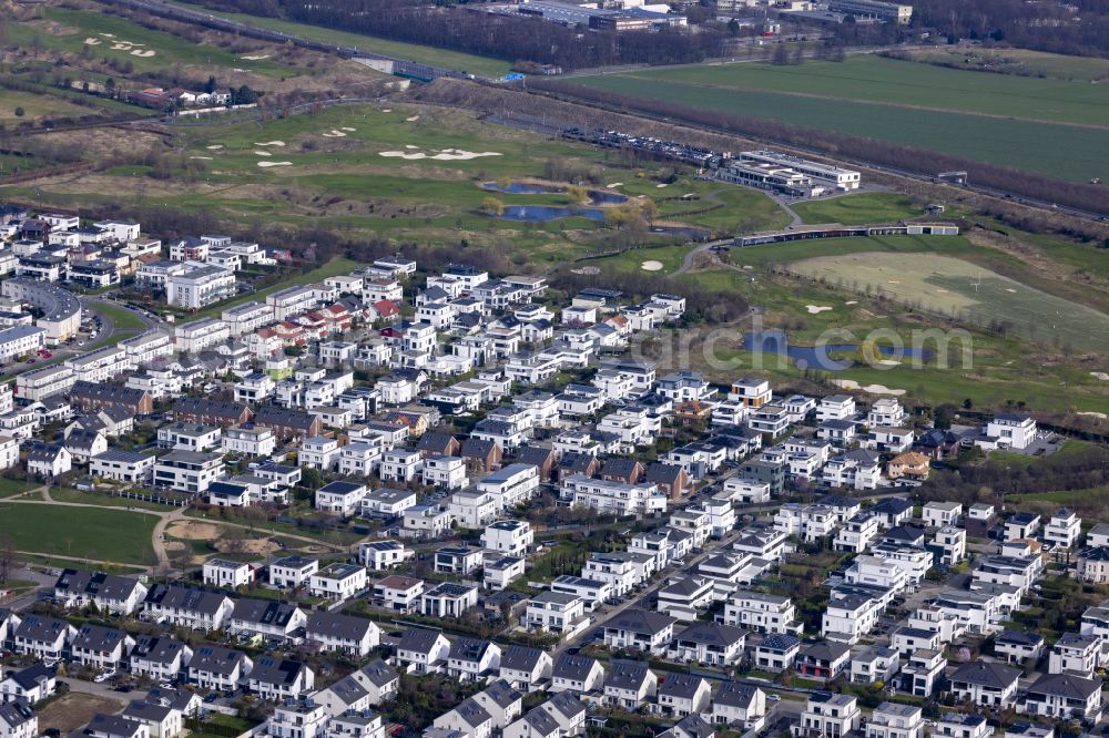 Aerial photograph Widdersdorf - Residential area of an apartment building settlement on Blaugasse in the district of Widdersdorf in Cologne in the federal state of North Rhine-Westphalia, Germany