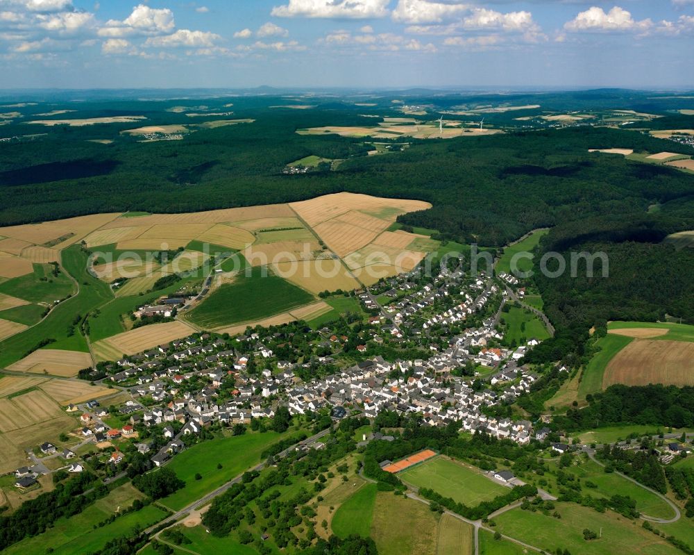 Münster from the bird's eye view: Residential area of a multi-family house settlement in Münster in the state Hesse, Germany