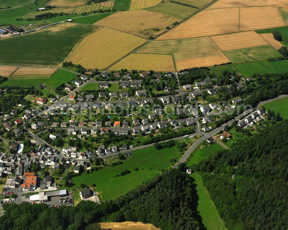 Aerial image Münster - Residential area of a multi-family house settlement in Münster in the state Hesse, Germany