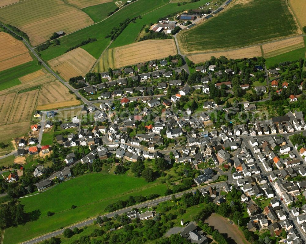 Aerial photograph Münster - Residential area of a multi-family house settlement in Münster in the state Hesse, Germany