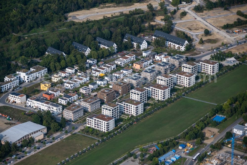 Aerial photograph Würzburg - Residential construction site with multi-family housing development- on the along the Norbert-Glanzberg-Strasse in Wuerzburg in the state Bavaria, Germany