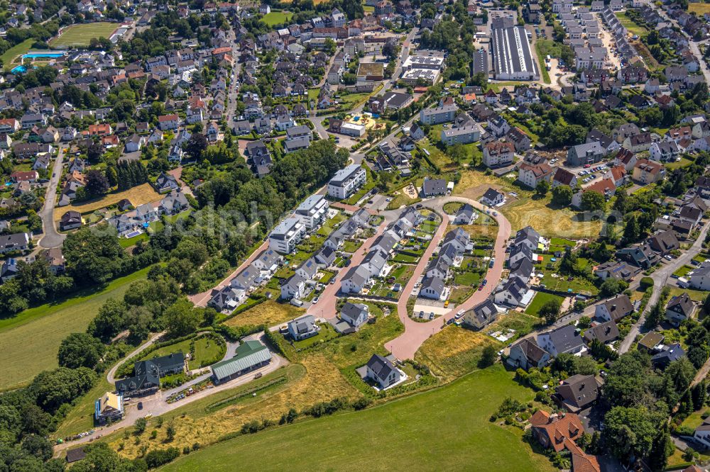 Sprockhövel from the bird's eye view: Residential area of a multi-family house settlement Im Riepelsiepen on street Riepelsiepen in Sprockhoevel in the state North Rhine-Westphalia, Germany