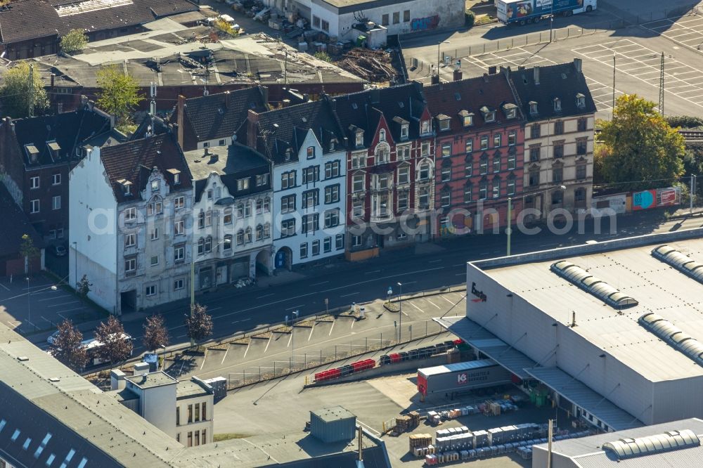 Aerial image Hagen - Residential area of a multi-family house settlement on Wehringhauser Strasse in Hagen in the state North Rhine-Westphalia, Germany