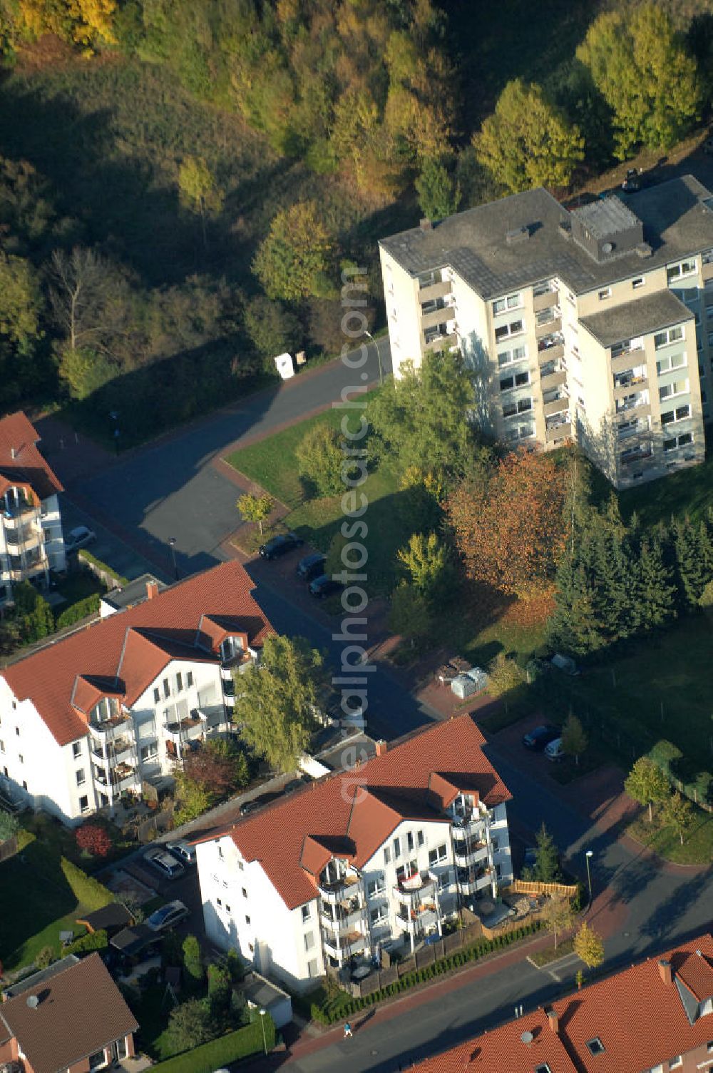 Bönen from above - Mehrfamilienhäuser im Wohngebiet Im Hasenwinkel 9 in 59199 Bönen - ein Projekt der Unternehmensgruppe Markus Gerold