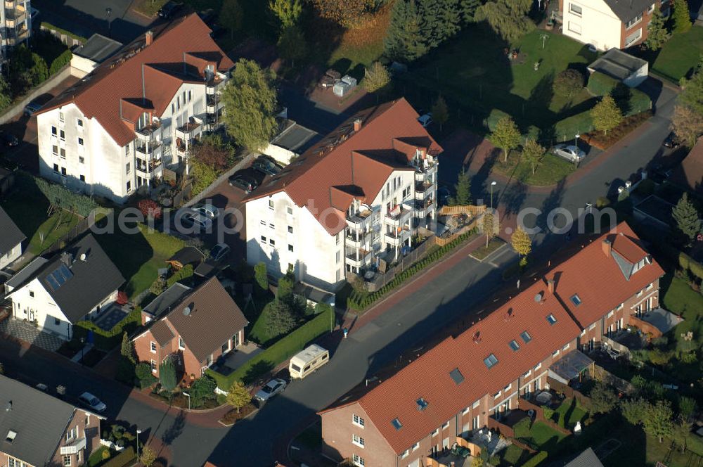 Aerial image Bönen - Mehrfamilienhäuser im Wohngebiet Im Hasenwinkel 9 in 59199 Bönen - ein Projekt der Unternehmensgruppe Markus Gerold