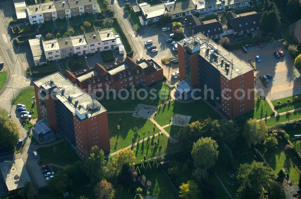 Aerial image Bergkamen - Mehrfamilienhäuser im Wohnneubaugebiet der Unternehmensgruppe Markus Gerold an der Celler Straße 32-34 in 59192 Bergkamen.