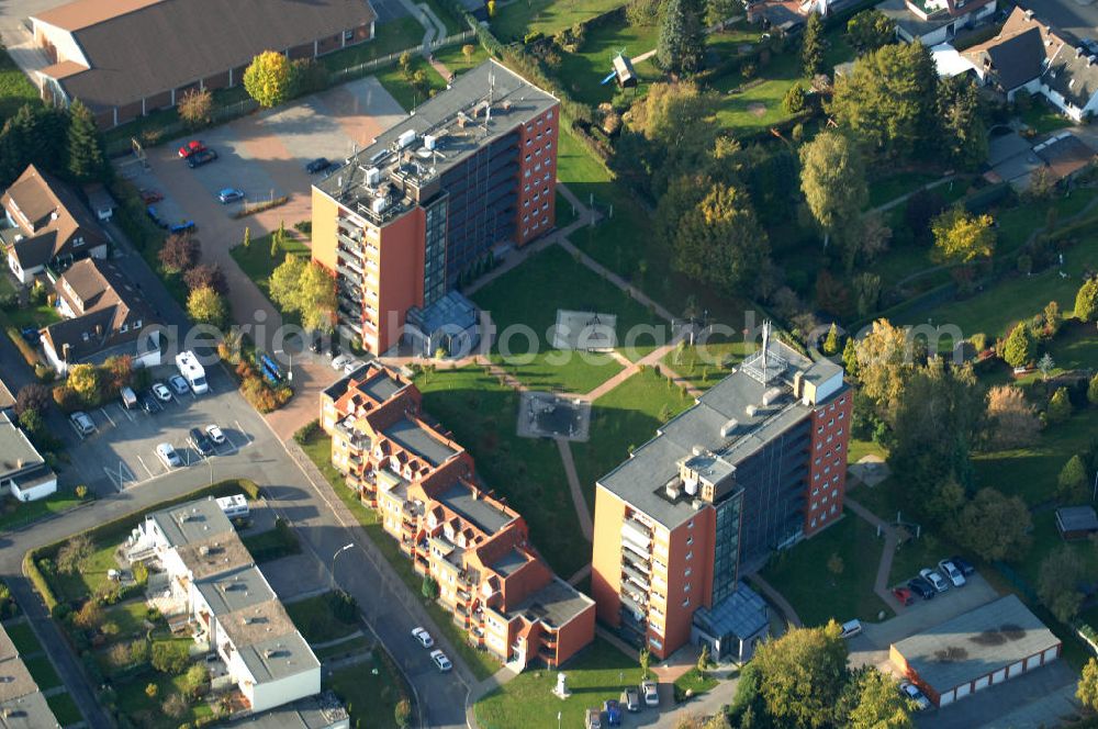 Aerial photograph Bergkamen - Mehrfamilienhäuser im Wohnneubaugebiet der Unternehmensgruppe Markus Gerold an der Celler Straße 32-34 in 59192 Bergkamen.