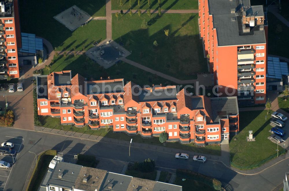 Aerial photograph Bergkamen - Mehrfamilienhäuser im Wohnneubaugebiet der Unternehmensgruppe Markus Gerold an der Celler Straße 32-34 in 59192 Bergkamen.