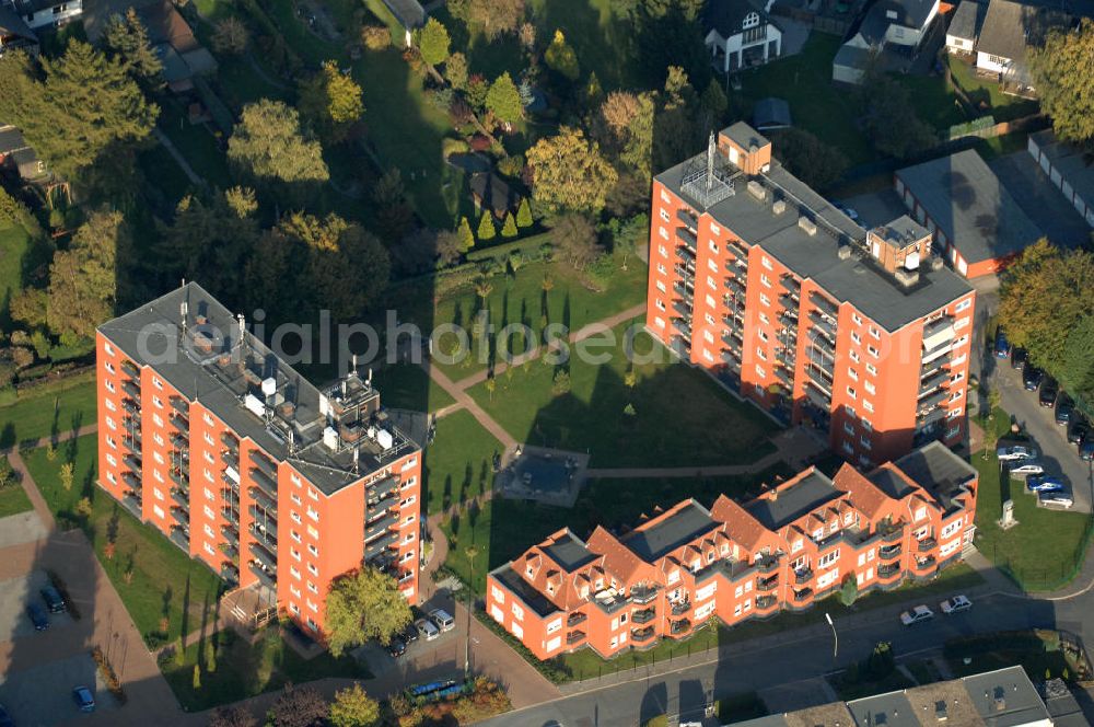 Aerial photograph Bergkamen - Mehrfamilienhäuser im Wohnneubaugebiet der Unternehmensgruppe Markus Gerold an der Celler Straße 32-34 in 59192 Bergkamen.