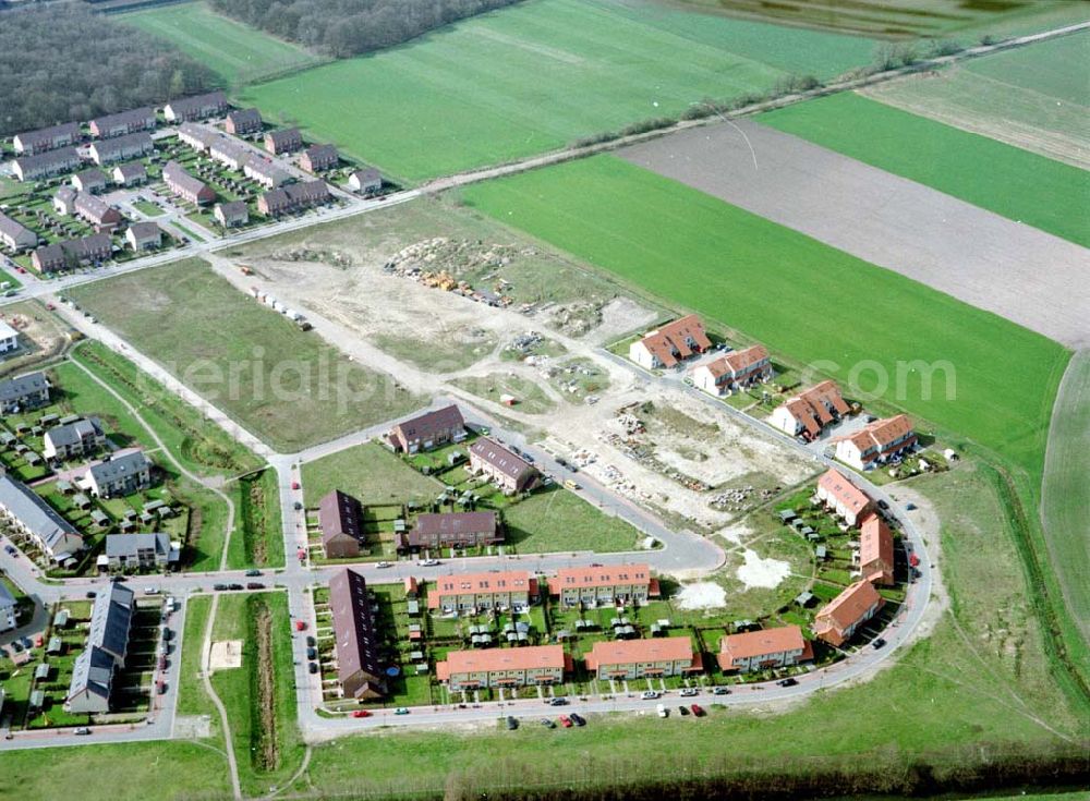 Aerial image Dallgow - Mehrfamilienwohnhausneubau der MÜBAU an der Triftstraße in 14624 Dallgow.