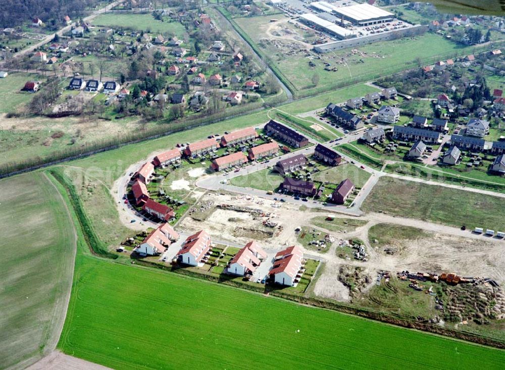 Aerial image Dallgow - Mehrfamilienwohnhausneubau der MÜBAU an der Triftstraße in 14624 Dallgow.