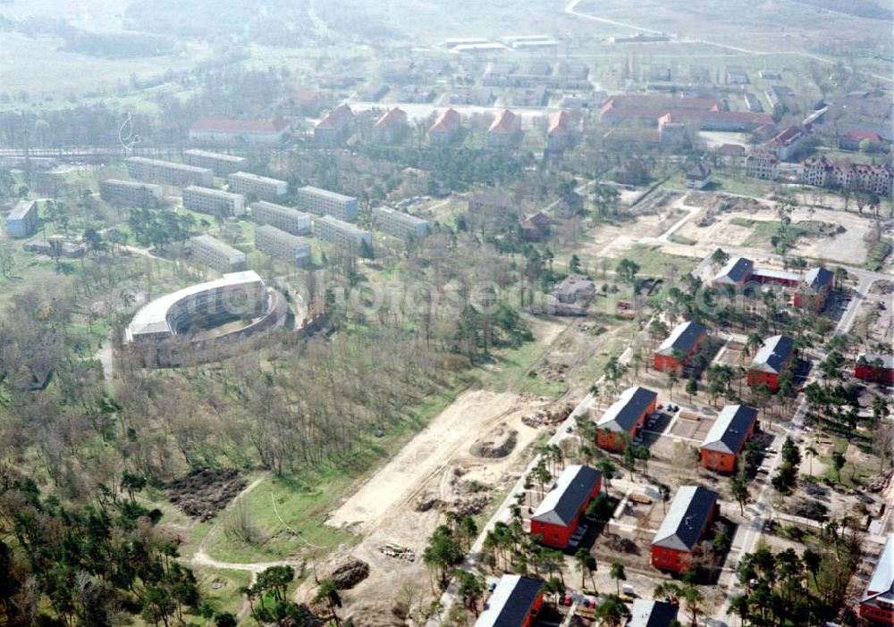 Aerial image Dallgow - Mehrfamilienwohnhaussiedlung am ehem. Olympischen Dorf in Dallgow.