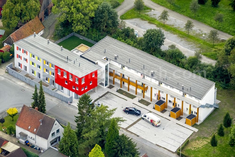 Aerial image Hamm - The residence for multiple generations Culmer Weg in Hamm in the state North Rhine-Westphalia. It is a residence which was built by order of the Hammer Gemeinnuetzige Baugesellschaft mbH (HGB)