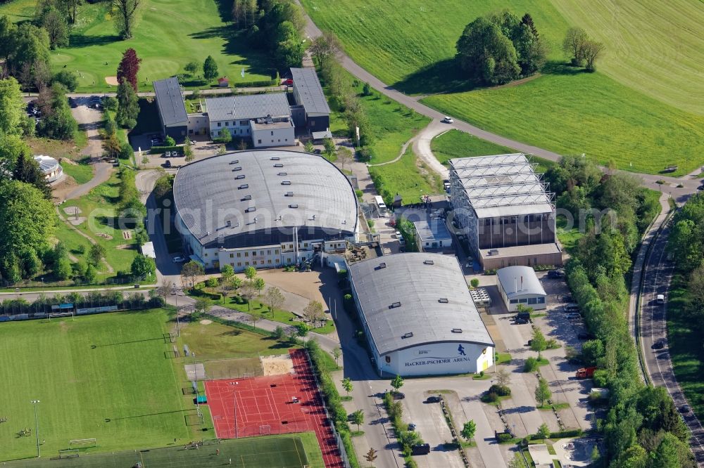 Aerial photograph Bad Tölz - Sports hall weeArena in Bad Toelz in the state Bavaria, Germany