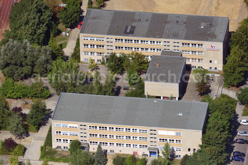 Berlin OT Hellersdorf from the bird's eye view: View of the Melanchthon secondary school in the district of Hellersdorf in Berlin