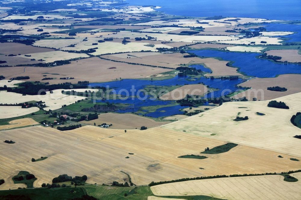 Aerial image Poseritz - Melioration - Landscape with Poseritz on Rügen in Mecklenburg-Vorpommern