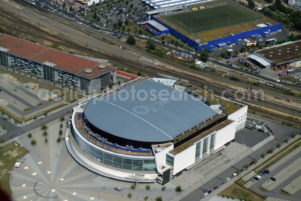 Aerial image Berlin - Mercedes-Benz Arena - formerly O2 Arena in Berlin - Friedrichshain