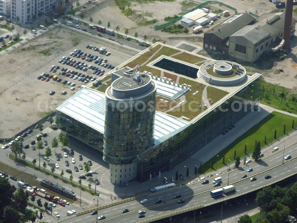 München from above - Mercedes-Benz dealership in Munich at the Arnulf Strasse in Munich in Bavaria