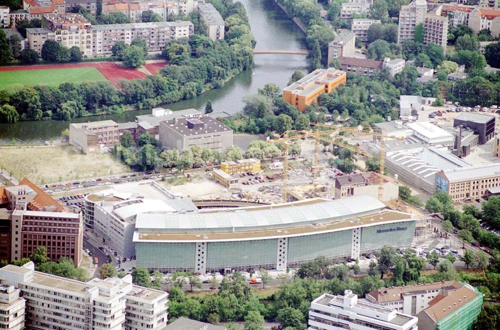 Aerial photograph Berlin / Charlottenburg - Mercedes - Niederlassung Baustellenerweiterung am Salzufer Charlottenburg / Berlin