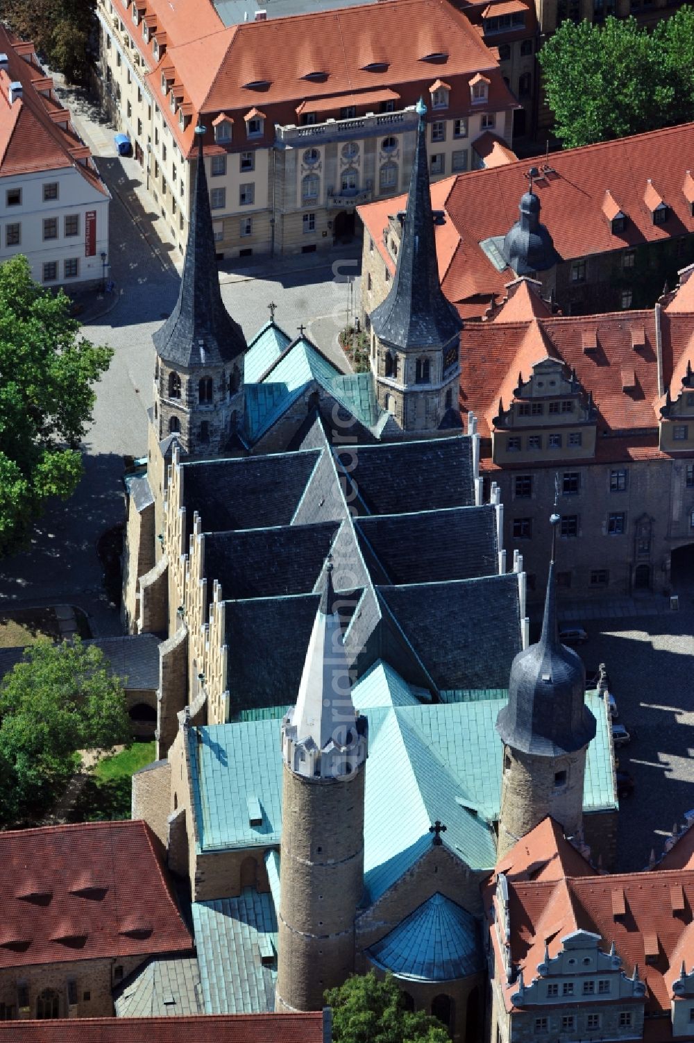 Aerial image Merseburg - View of Merseburger Dom in Saxony-Anhalt