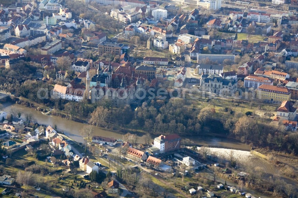 Merseburg from above - View of Merseburger Dom in Saxony-Anhalt