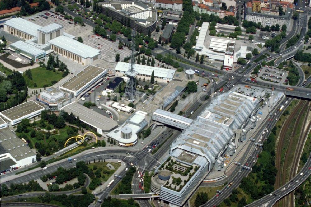 Aerial photograph Berlin / Charlottenburg - Messegelände am Berliner Funkturm in Berlin / Charlottenburg 1995