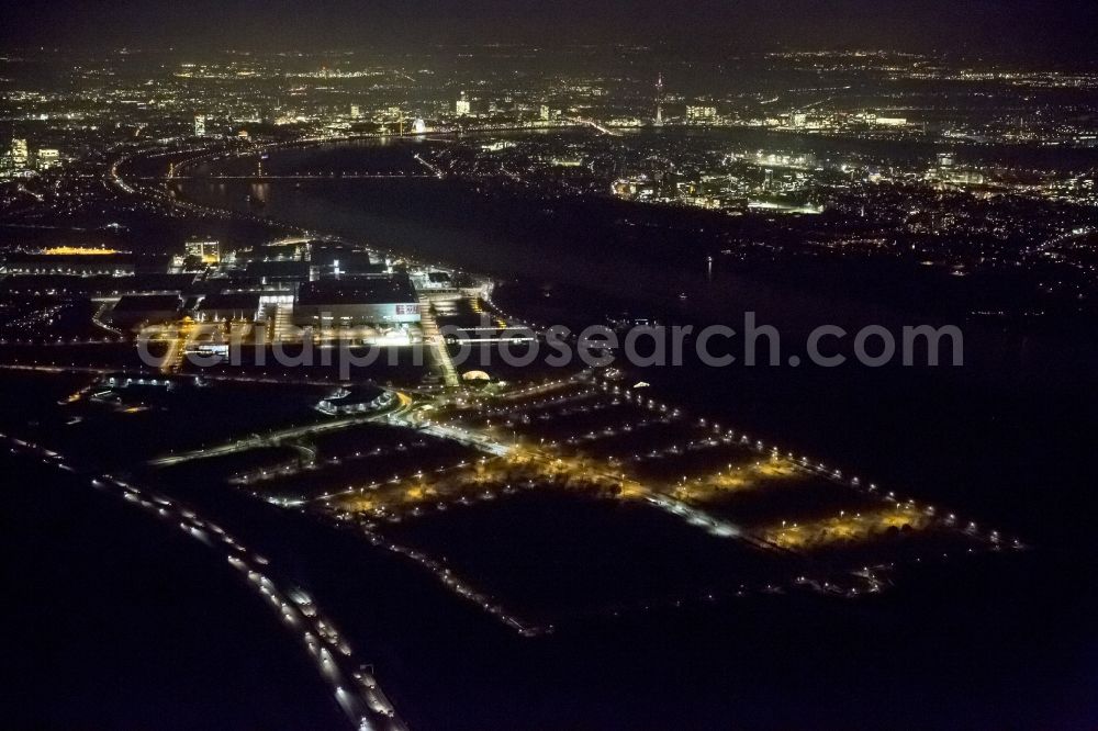 Aerial photograph Duesseldorf - View of the fairgrounds and ESPRIT arena (until June 2009 LTU Arena) in Dusseldorf