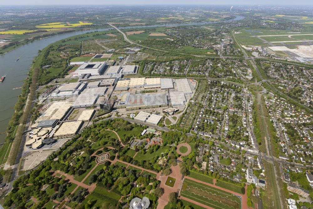 Aerial image Düsseldorf - View of the fairgrounds and ESPRIT arena (until June 2009 LTU Arena) in Dusseldorf