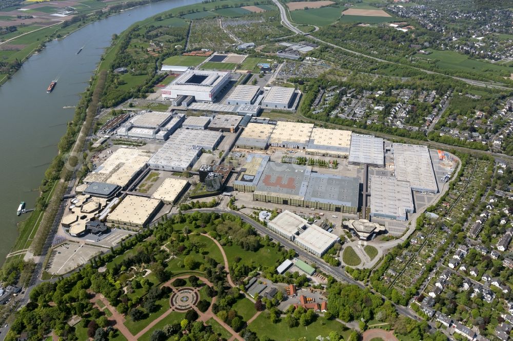 Aerial photograph Düsseldorf - View of the fairgrounds and ESPRIT arena (until June 2009 LTU Arena) in Dusseldorf