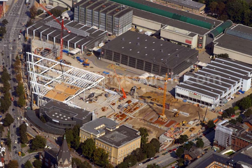 Aerial image Hamburg - Hamburg 13.09.200 Blick auf das Messegelände Hamburg in der Karolinenstraße.