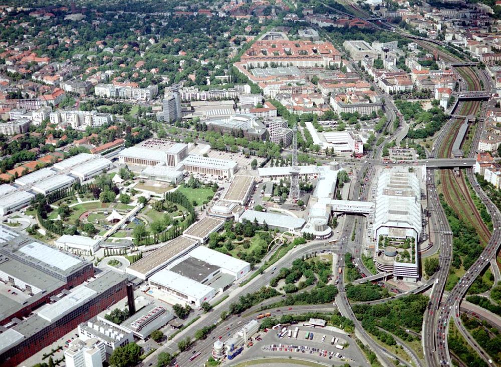 Berlin - Charlottenburg from above - Messegelände und ICC in Berlin - Charlottenburg