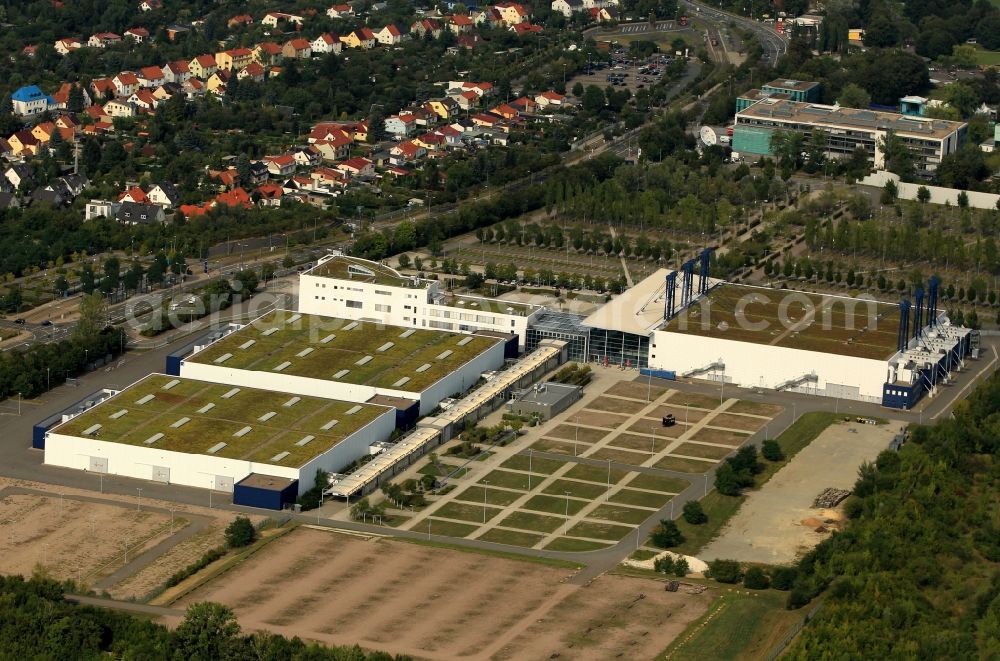 Aerial photograph Erfurt - Exhibition grounds and citiy view of Erfurt in Thuringia