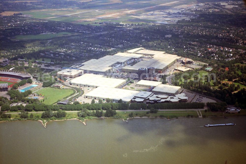 Düsseldorf from above - Exhibition halls in Dusseldorf in North Rhine-Westphalia