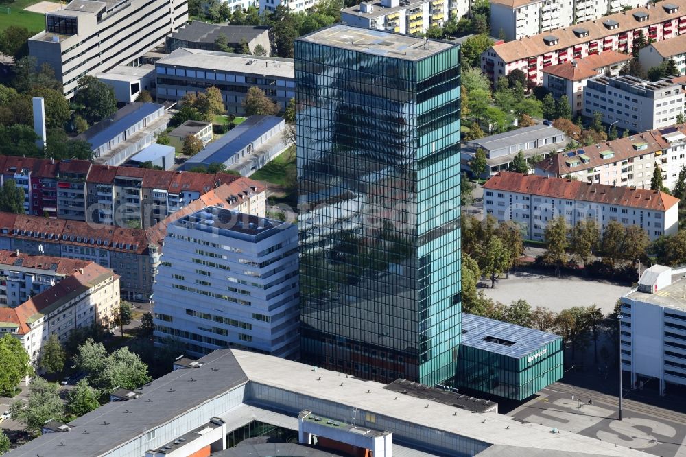 Aerial photograph Basel - Basle Exhibition Tower in Basle, Switzerland